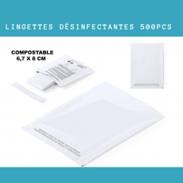 Protection and Hygiene - Biodegradable Disinfectant Wipes / pack of 500pcs. - 100,62 € - ZZ8_2571Neutre - zigzag-concept.lu -...