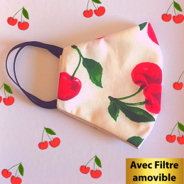 Cherry fabric Face Mask...