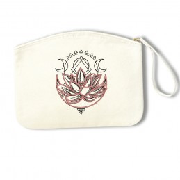 Idées cadeaux - Personalized organic cotton pencil case with embroidered Lotus - 33,00 € - ZZ10_WM820-TD - zigzag-concept.lu ...