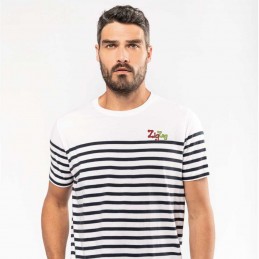 Customizable T-shirts - Man's marine cotton T-shirt Bio to personalize - 13,96 € - ZZ18-K3033 - zigzag-concept.lu - Luxembour...