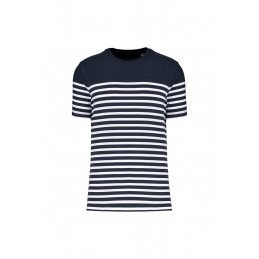 Customizable T-shirts - Man's marine cotton T-shirt Bio to personalize - 13,96 € - ZZ18-K3033 - zigzag-concept.lu - Luxembour...