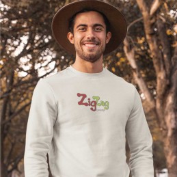 Customizable Sweatshirts - Sweat Man in cotton Bio and recycled polyester to personalize - 15,68 € - ZZ5-WU31B - zigzag-conce...