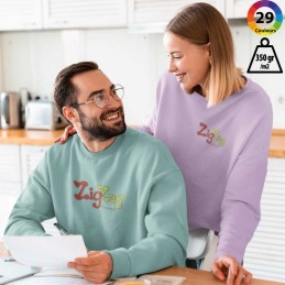 Customizable Sweatshirts - Thick Sweat unisex cotton Bio and recycled polyester to personalize - 30,20 € - ZZ10-U823 - zigzag...