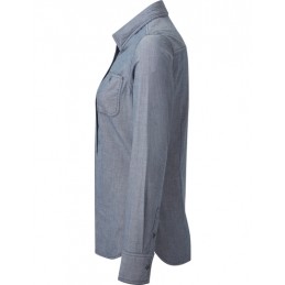 Chemises Personnalisées - Chemise femme manches longues en coton Chambray Bio et fairtrade à personnaliser - 26,16 € - ZZ5_PR...