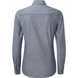 Customizable Shirts - Women's long-sleeved shirt in organic Chambray cotton and fairtrade to personalize - 26,16 € - ZZ5_PR34...
