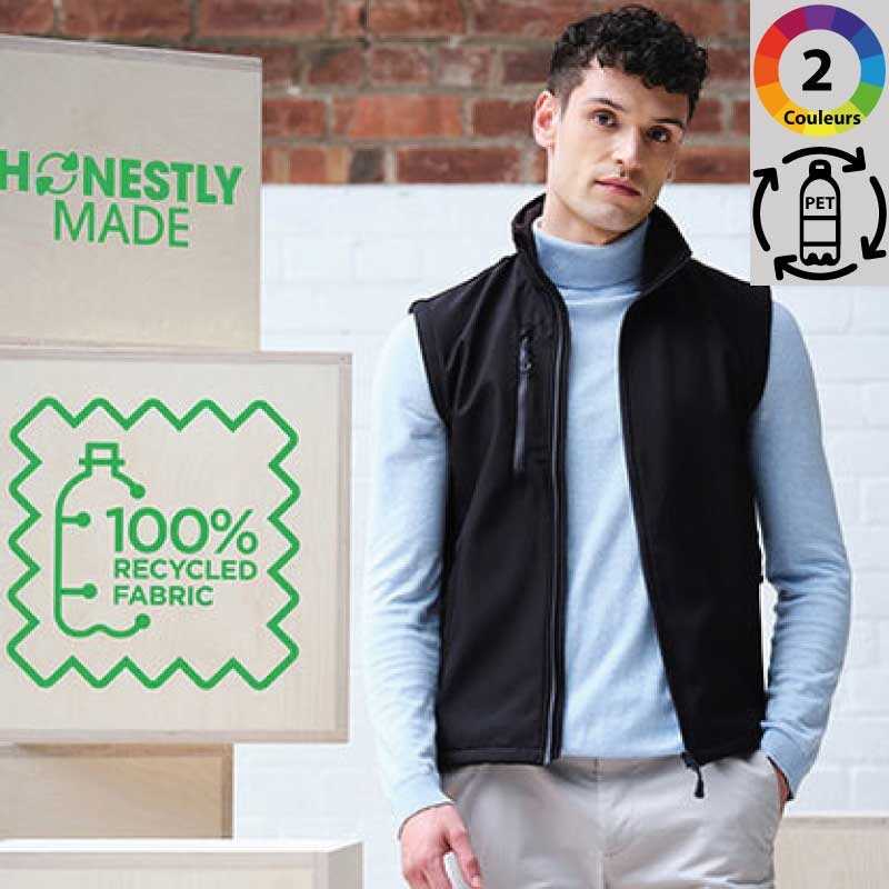 Personalisierte Jacken - Gilet softshell Polyester aus recyceltem Polyester, zu personalisieren - 33,38 € - ZZ5_TRA858 - zig...