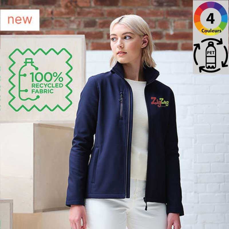 Customizable Jackets - Women's recycled Softshell jacket to personalize - 40,95 € - ZZ5-TRA616 - zigzag-concept.lu - Luxembou...