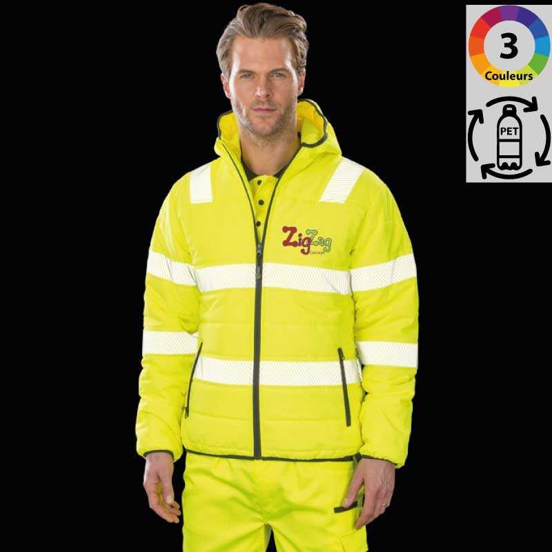 Arbeitskleidung / Warnschutzkleidung - Warme Sicherheitsjacke aus recyceltem Polyester zum Personalisieren - 57,72 € - ZZ5-R5...