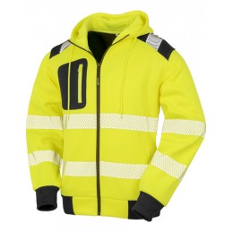 Arbeitskleidung / Warnschutzkleidung - Anpassbare Sicherheits-Sweatjacke aus recyceltem Polyester mit Kapuze. - 41,90 € - ZZ5...