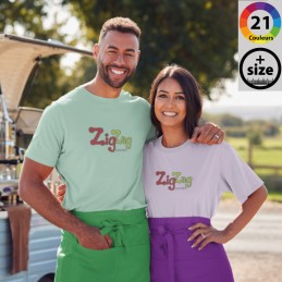 Customizable T-shirts - Classic unisex organic cotton t-shirt to personalize - 11,15 € - ZZ5-NE60002 - zigzag-concept.lu - Lu...