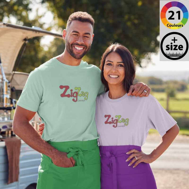 T-shirts Personnalisés - T-shirt unisexe classique en coton Bio à personnaliser - 11,15 € - ZZ5-NE60002 - zigzag-concept.lu -...