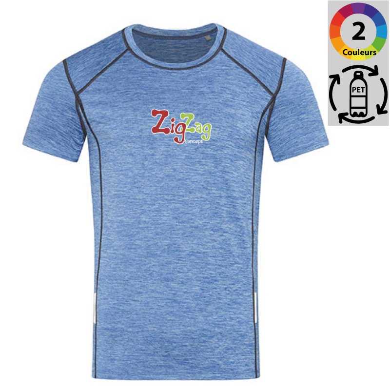 Customizable T-shirts - Personalized recycled polyester reflective sports t-shirt - 16,50 € - ZZ5_ S8840 - zigzag-concept.lu ...